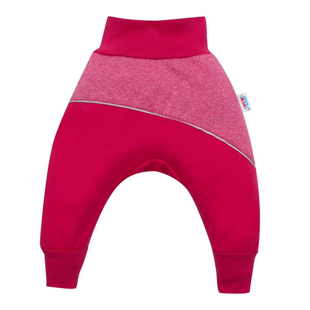 NEW BABY Softshellové kojenecké kalhoty New Baby Růžové