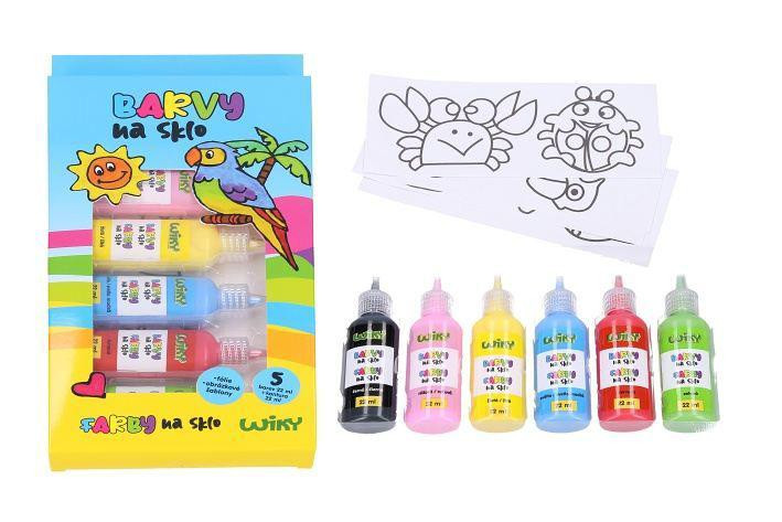 Wiky kreativita Barvy na sklo 5+1 22 ml