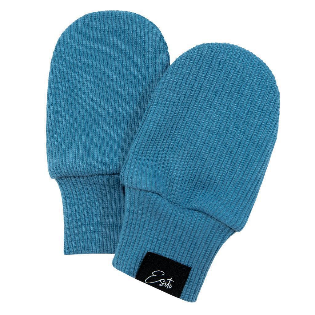 ESITO Kojenecké rukavice žebrované Color Blue