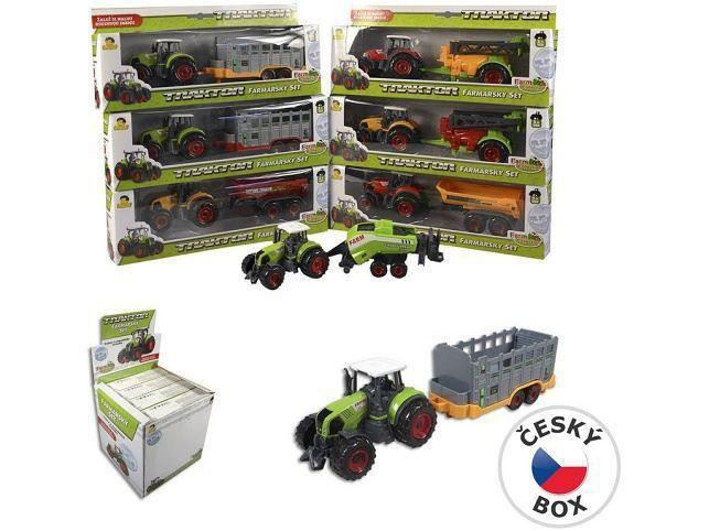 Farm Collection Traktor s přívěsem 27 cm
