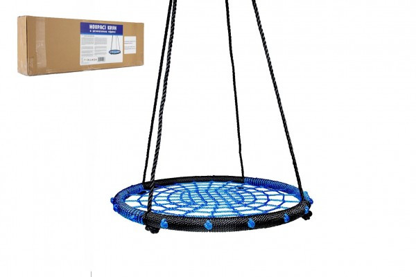 Teddies Houpací kruh modrý 80 cm provazová výplň