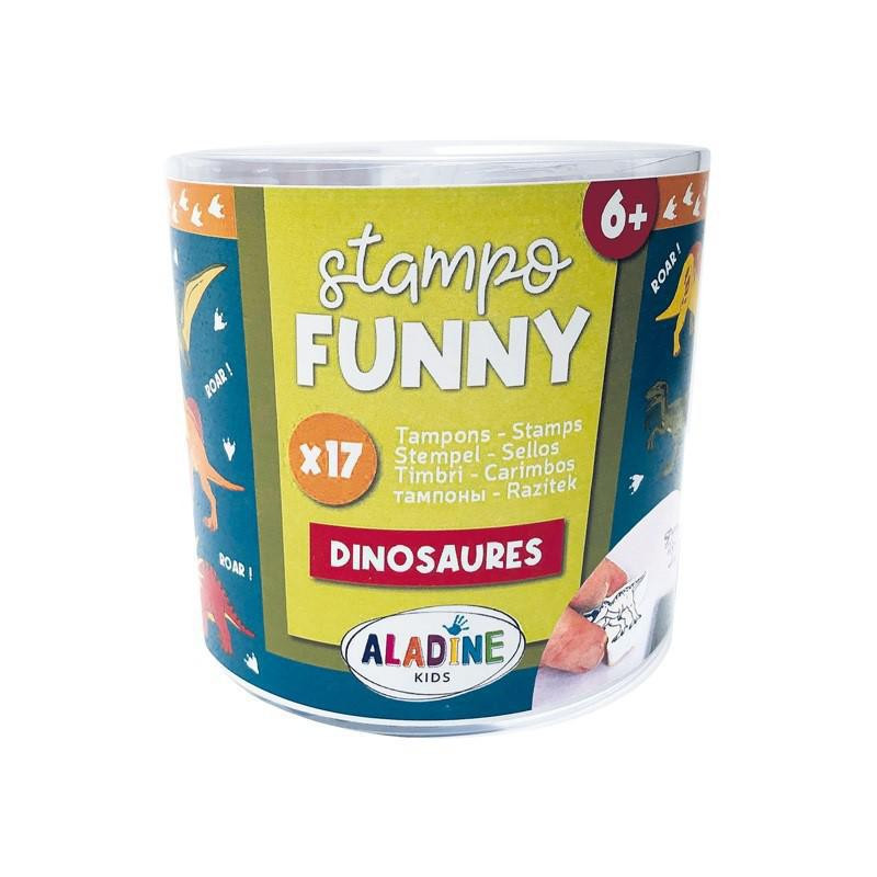 Aladine Dětská razítka Stampo Funny, 17 ks - Dinosauři