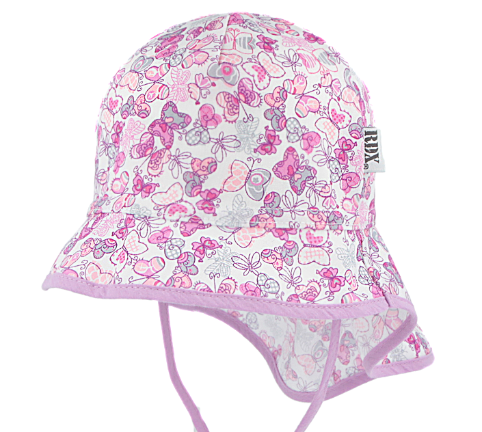 RDX Vázací klobouk s plachetkou Motýlci růžová