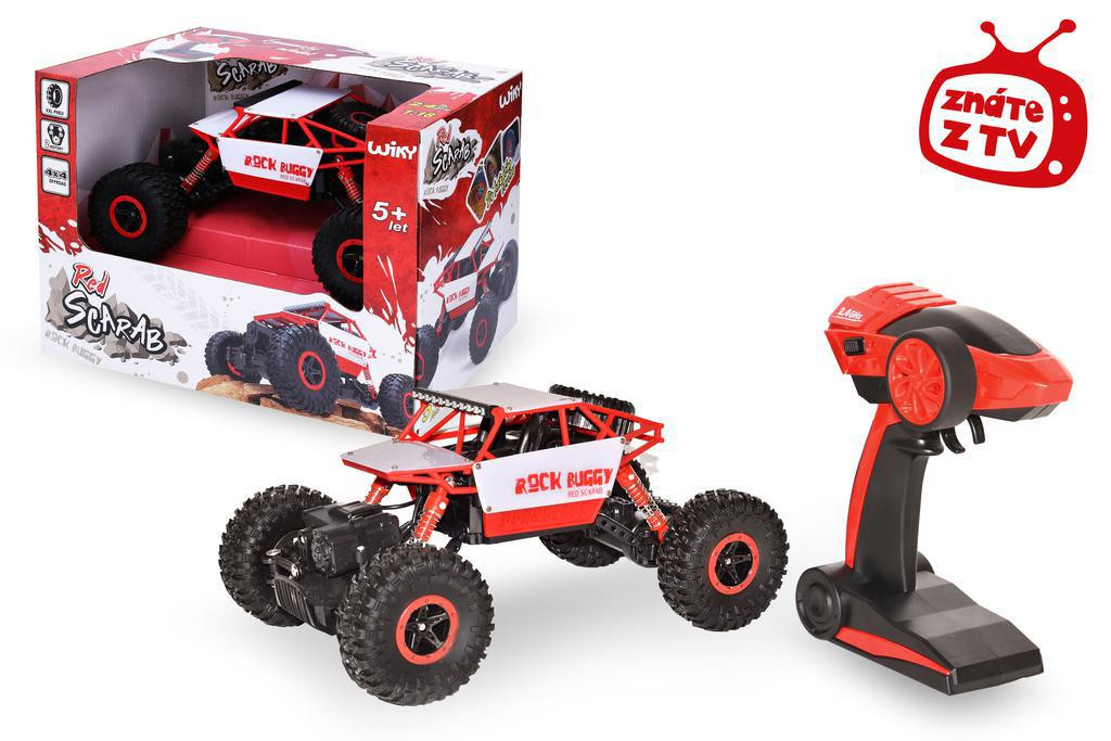 Rock Buggy Auto Red Scarab malé 27 cm RC