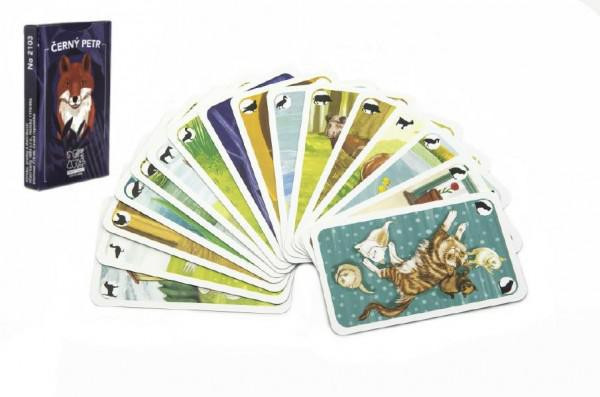 Hrací karty, s.r.o. Černý Petr zvířátka společenská hra karty v papírové krabičce