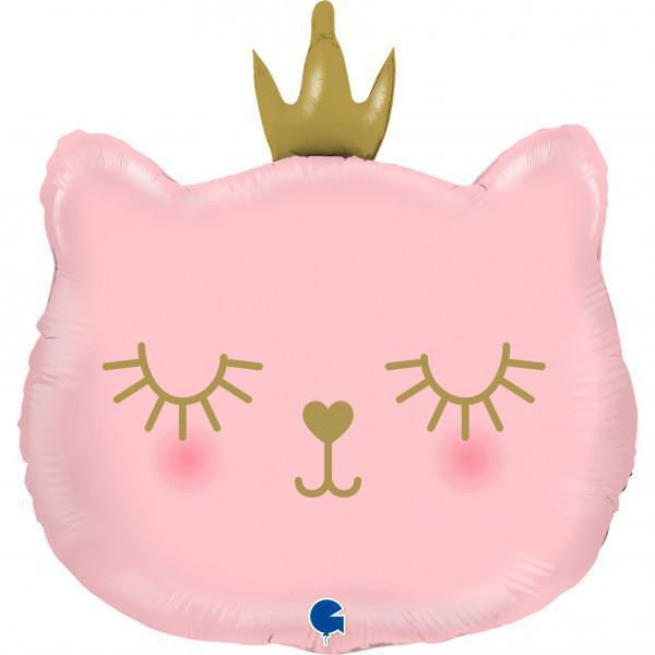 Qualatex Fóliový balónek Kočičí princezna hlava 30"/66 cm