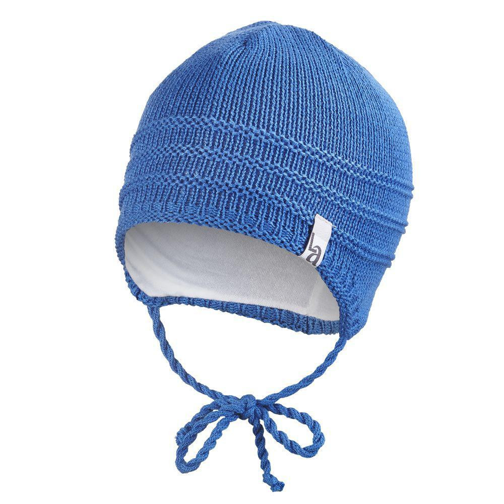 Little Angel(DITA) Čepice pletená zavazovací tenká Outlast ® Modrá