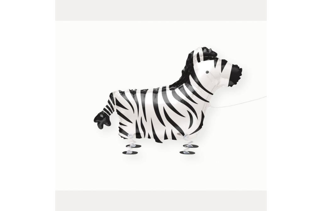 UNIQUE Fóliový balónek nafukovací chodící zebra 76 cm
