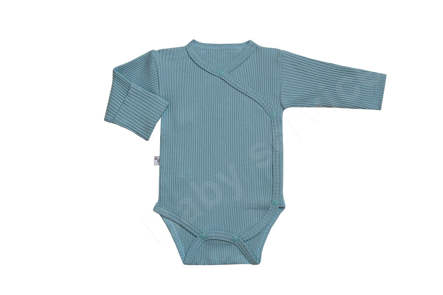 Baby Service Bavlněné body zavinovací s rukavičkami dlouhý rukáv Pruhy modrá