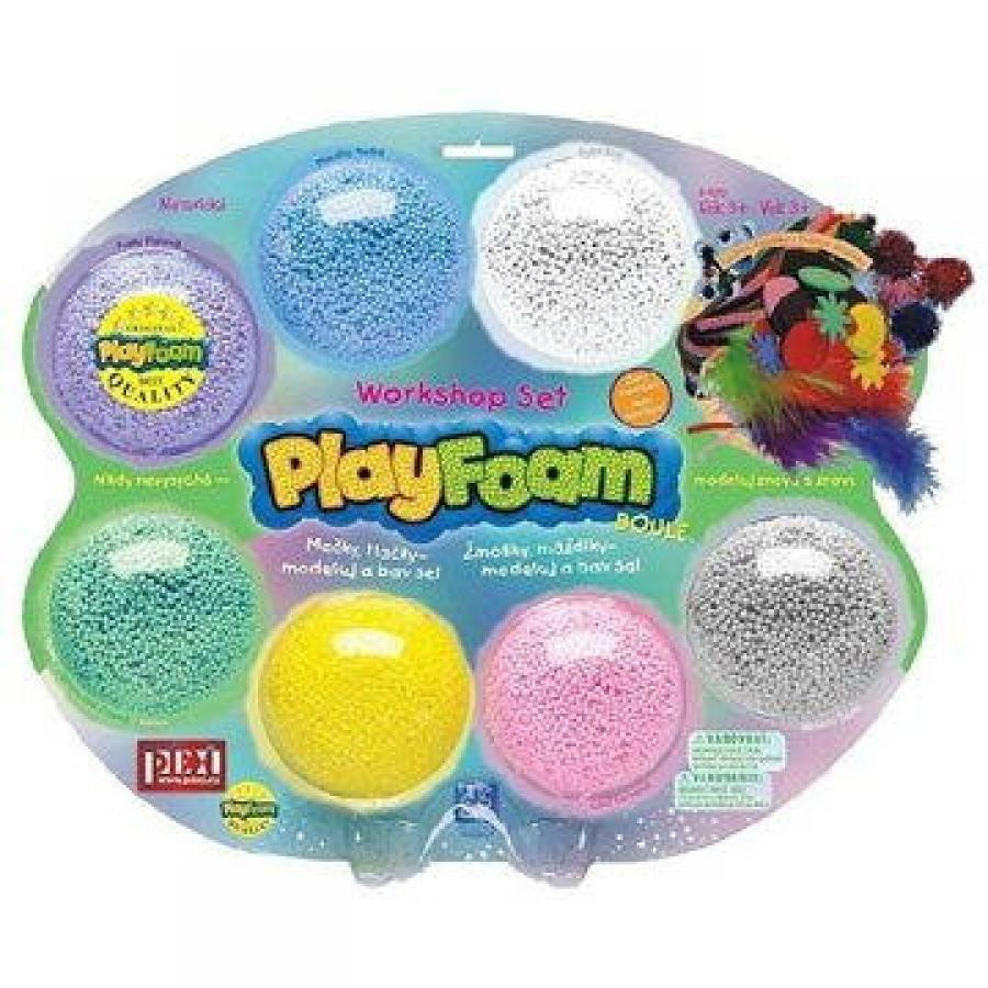 Pexi PlayFoam Modelína/Plastelína kuličková s doplňky 7 barev