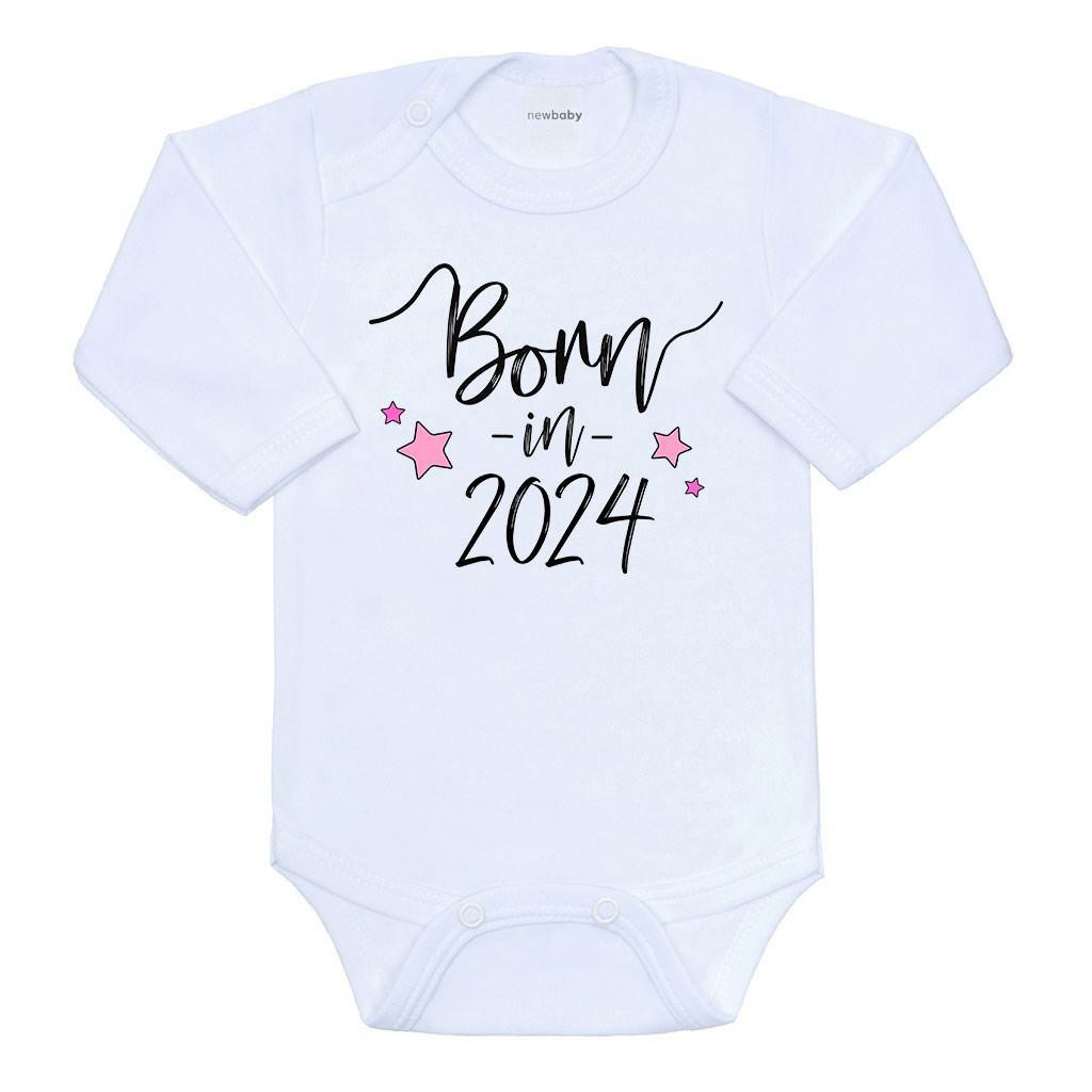 NEW BABY Body s potiskem New Baby Born in 2024 růžové