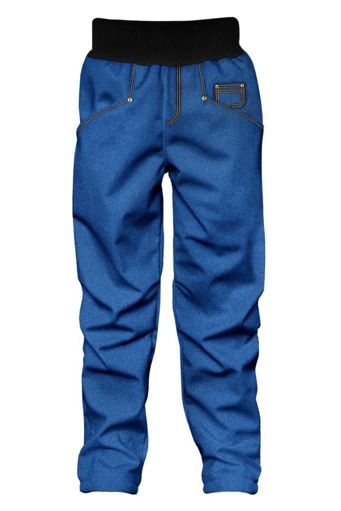 Wamu Softshellové kalhoty dětské Džíny modrá