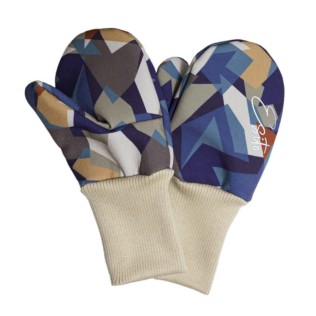 ESITO Palcové rukavice softshell Geometrics béžová