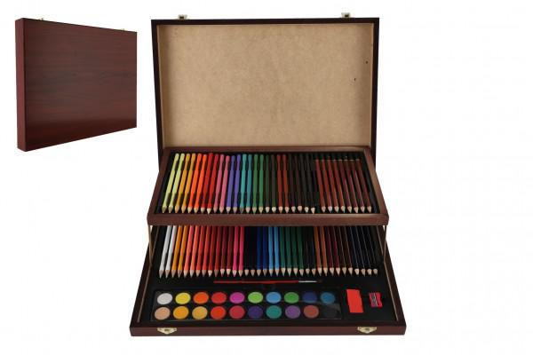 Teddies Sada na malování - Art box kreativní sada 91 ks v dřevěném kufříku