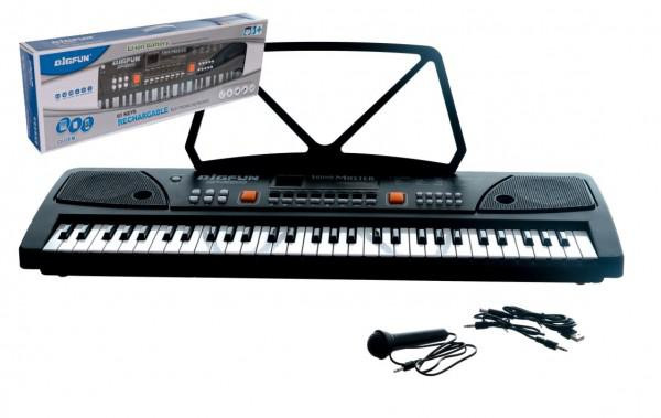 Teddies Pianko/Varhany velké plast 61 kláves s mikrofonem a USB