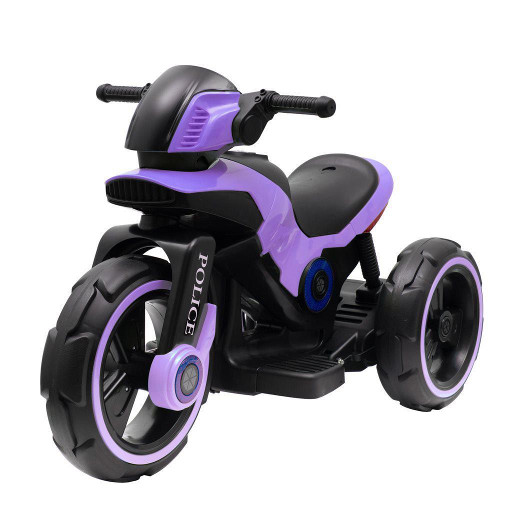 BABY MIX Dětská elektrická motorka Baby Mix Policie fialová
