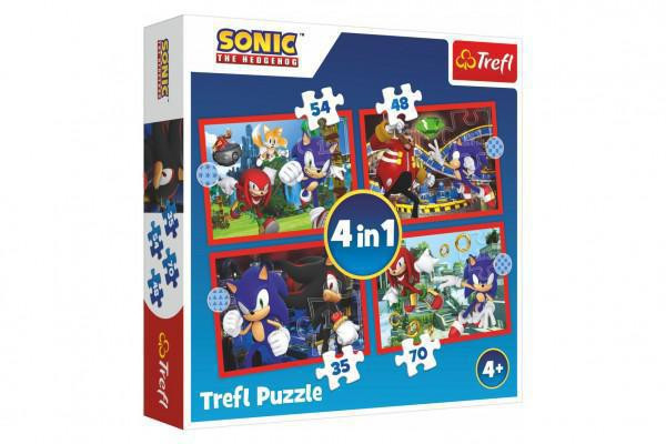 Trefl Puzzle 4v1 Sonic/Sonic The Hedgehog 28,5x20,5 cm