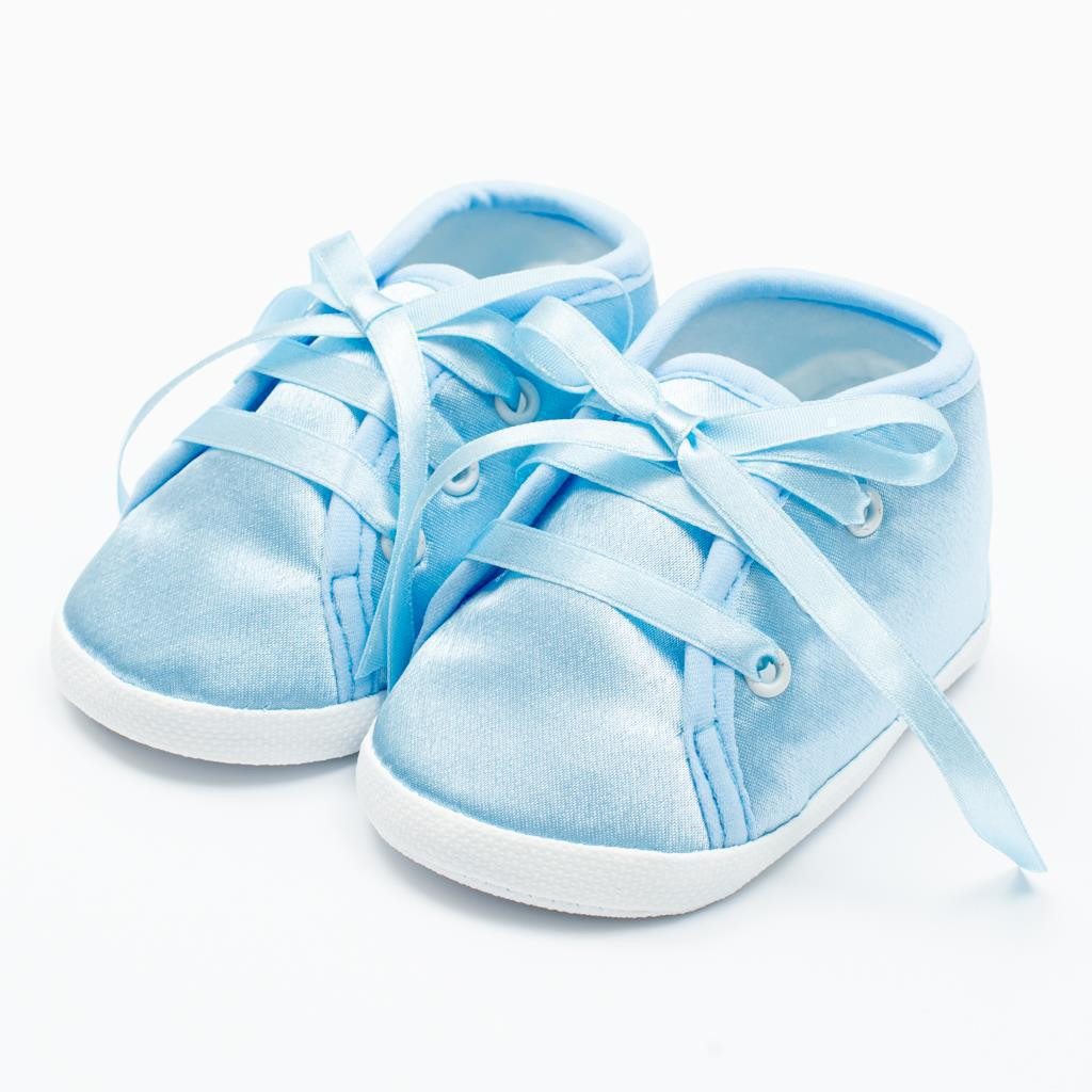 NEW BABY Kojenecké saténové capáčky New Baby modrá