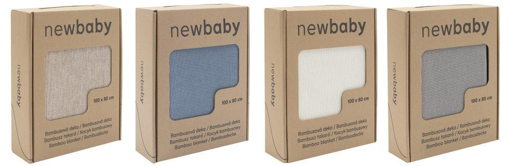 NEW BABY Bambusová pletená deka New Baby 100 x 80 cm