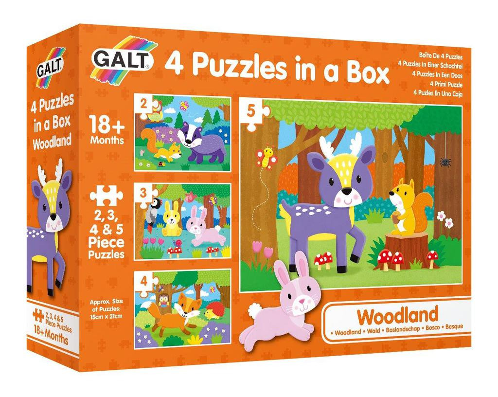 Galt 4 Puzzle v krabici - V lese 18 m+