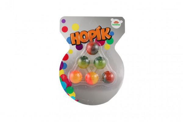 Teddies Hopík/míček duhový 3 cm 6 ks