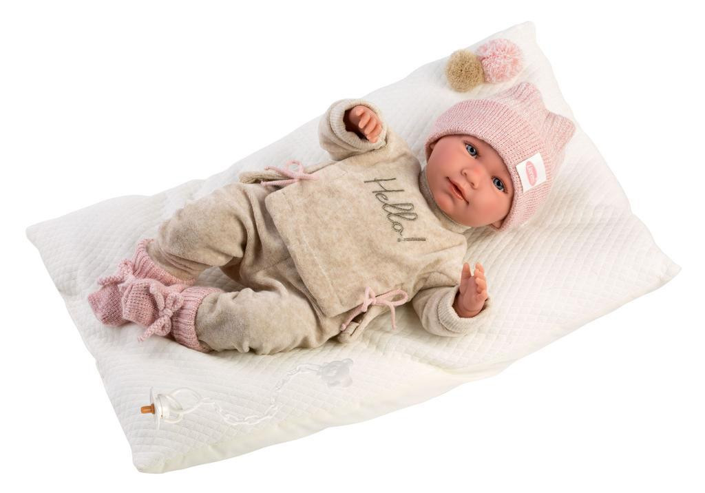 Llorens New Born 74020 - realistická panenka miminko se zvuky - 42 cm