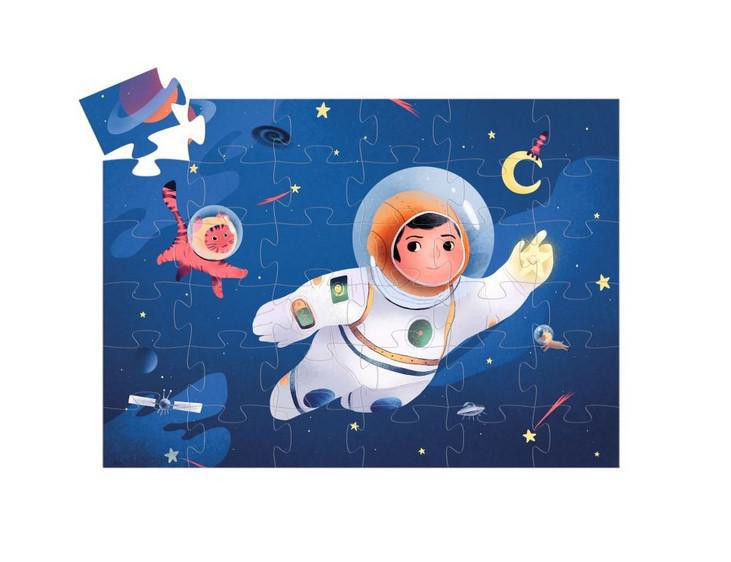 Djeco Puzzle v krabici - Astronaut na měsíci (36 dílků)