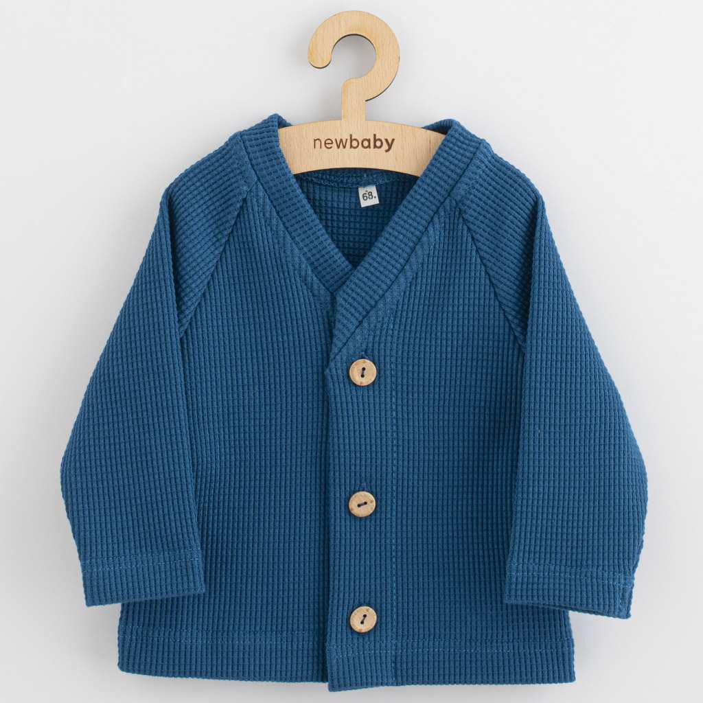 NEW BABY Kojenecký kabátek na knoflíky New Baby Luxury clothing Oliver modrý