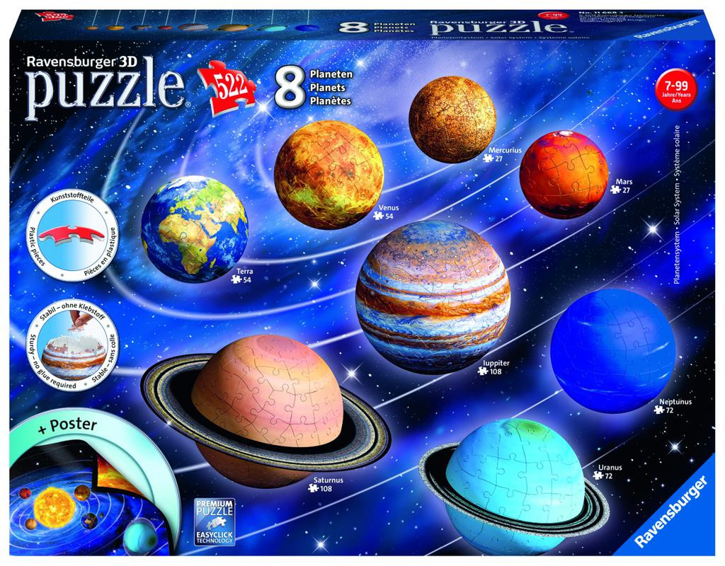 Ravensburger Planetární soustava 522 dílků 3D