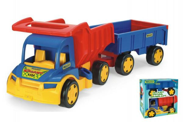 Wader Auto Gigant Truck sklápěč + dětská vlečka 55 cm