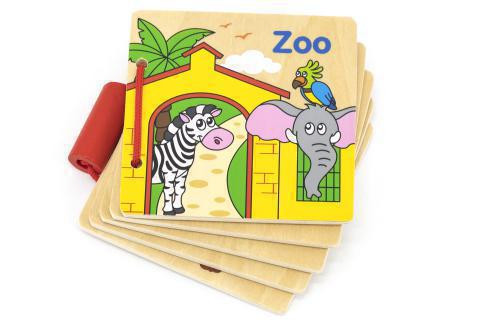Viga Dřevěná knížka - zoo