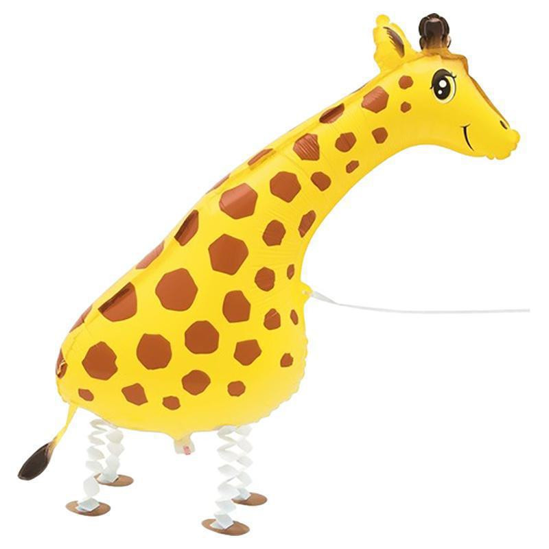 UNIQUE Fóliový balónek nafukovací chodící žirafa 86 cm