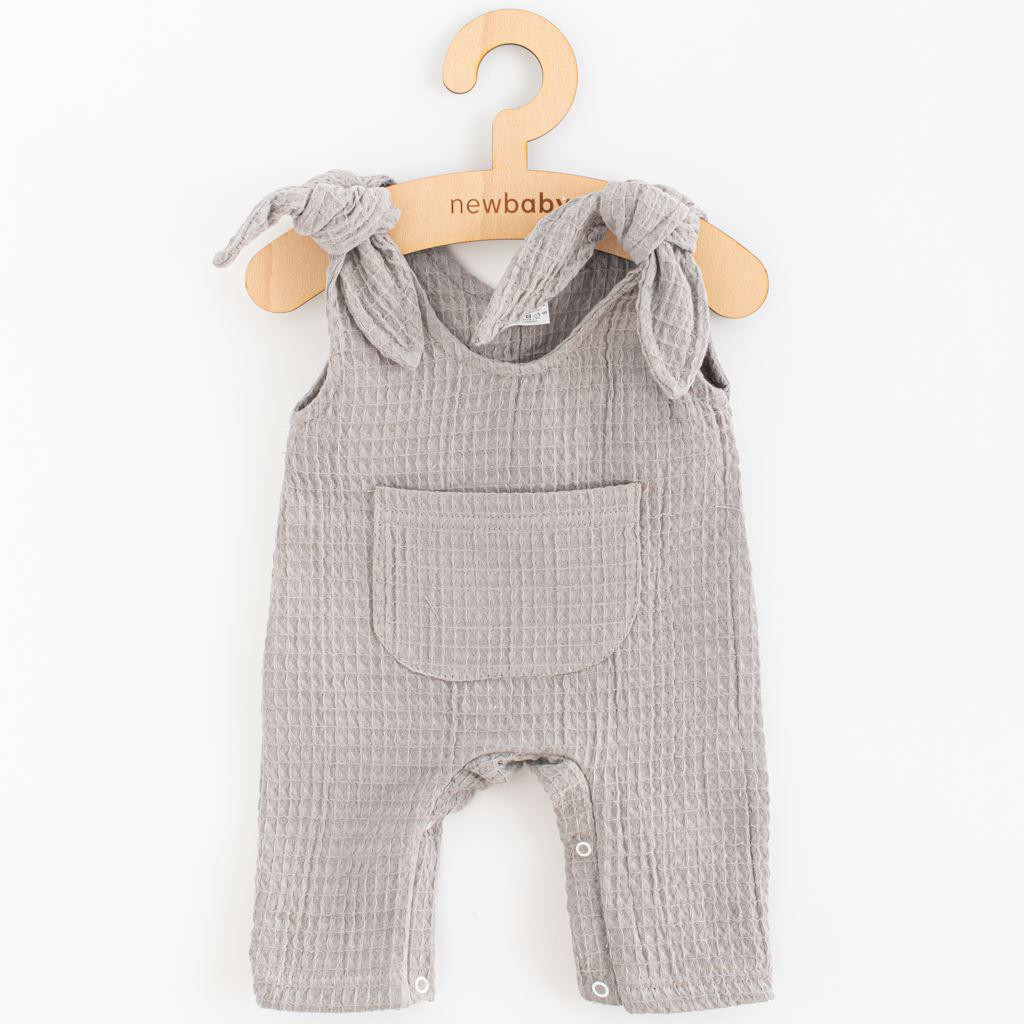NEW BABY Kojenecké mušelínové lacláčky New Baby Comfort clothes šedá