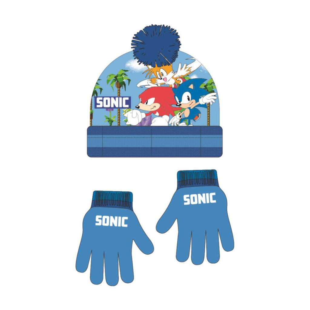 Alltoys Sada čepice + rukavice Sonic