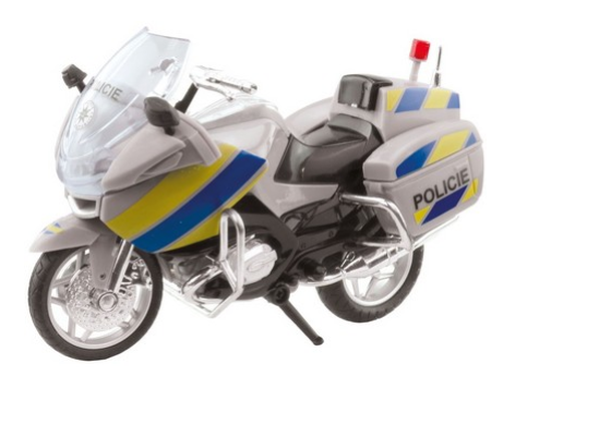 MADE Motorka policejní kovová 18 cm