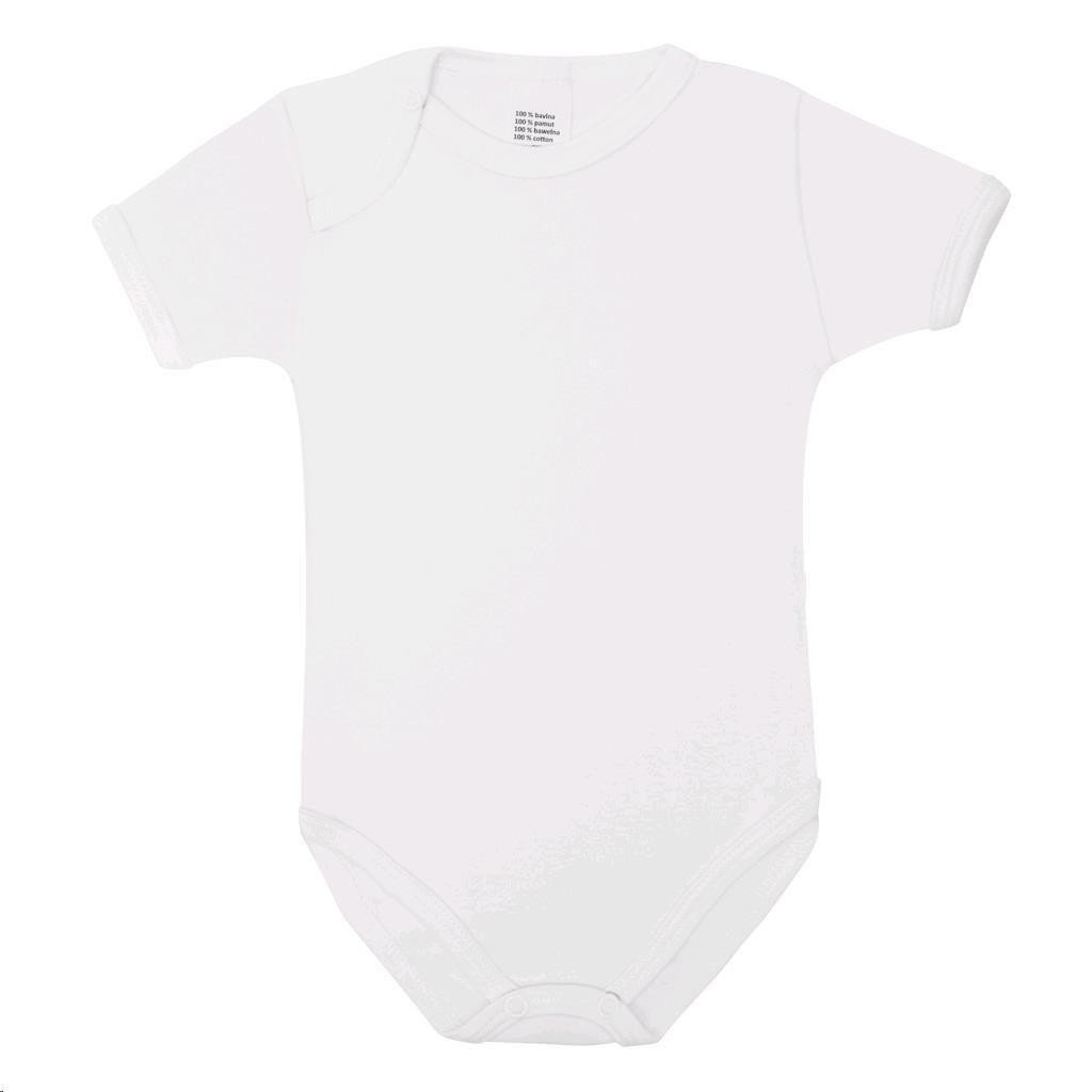 NEW BABY Luxusní body krátký rukáv New Baby - bílé