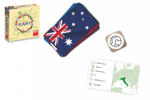 Dino Poznej vlajky cestovní společenská hra v krabičce