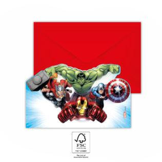 Procos Pozvánky a obálky Avengers (Marvel) 6 ks