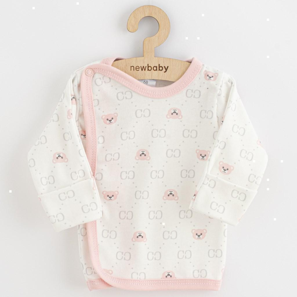NEW BABY Kojenecká košilka New Baby Classic II medvídek růžový