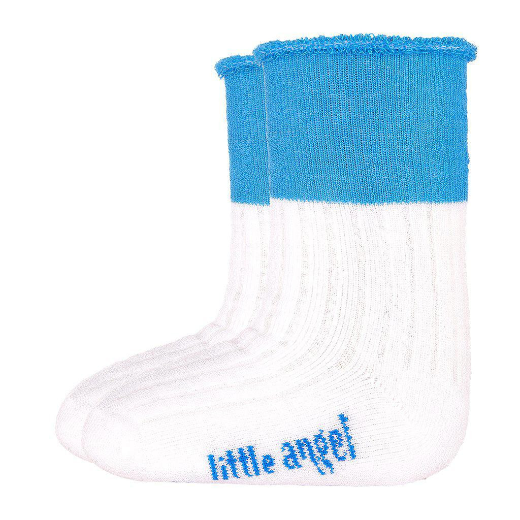 Little Angel(DITA) Ponožky froté Outlast® Bílá/modrá