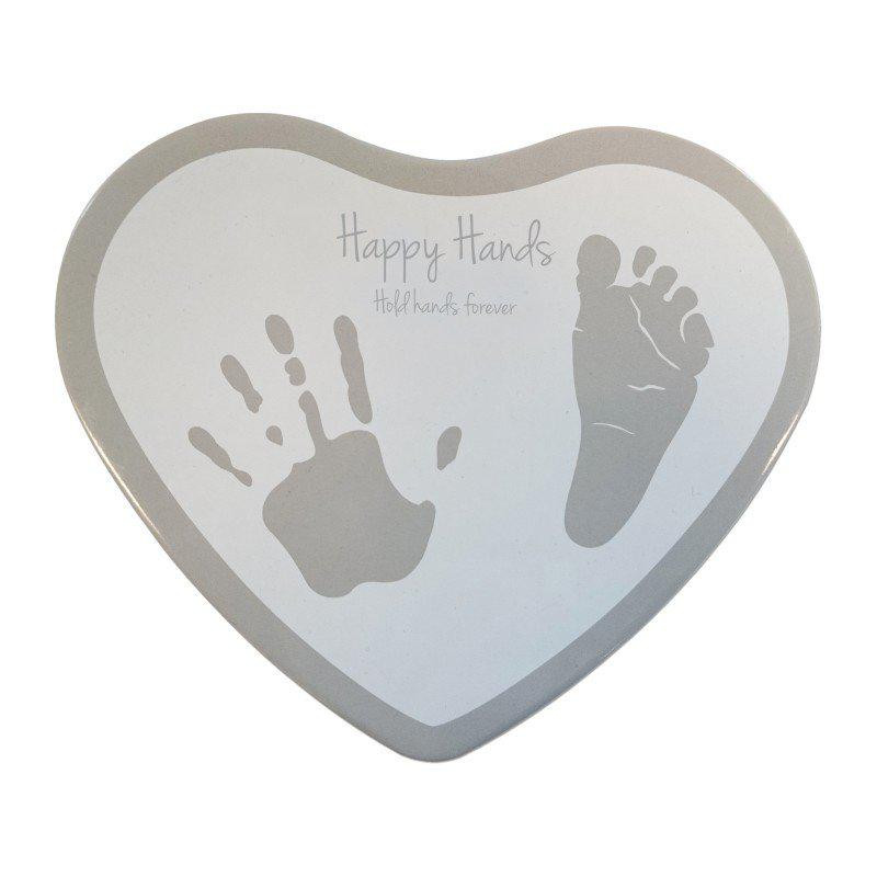 Happy Hands Otiskovací sada 2D Heart Silver/White