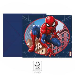 Procos Pozvánky a obálky Spiderman 6 ks