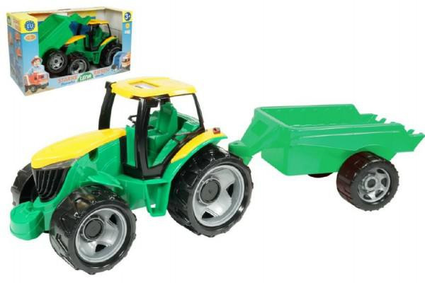 LENA Traktor plast bez lžíce a bagru s vozíkem 71x35x29cm