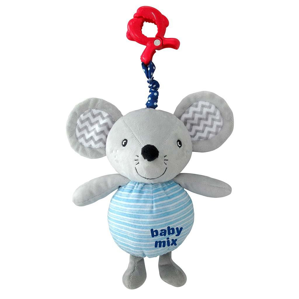 BABY MIX Dětská plyšová hračka s hracím strojkem Baby Mix Myška