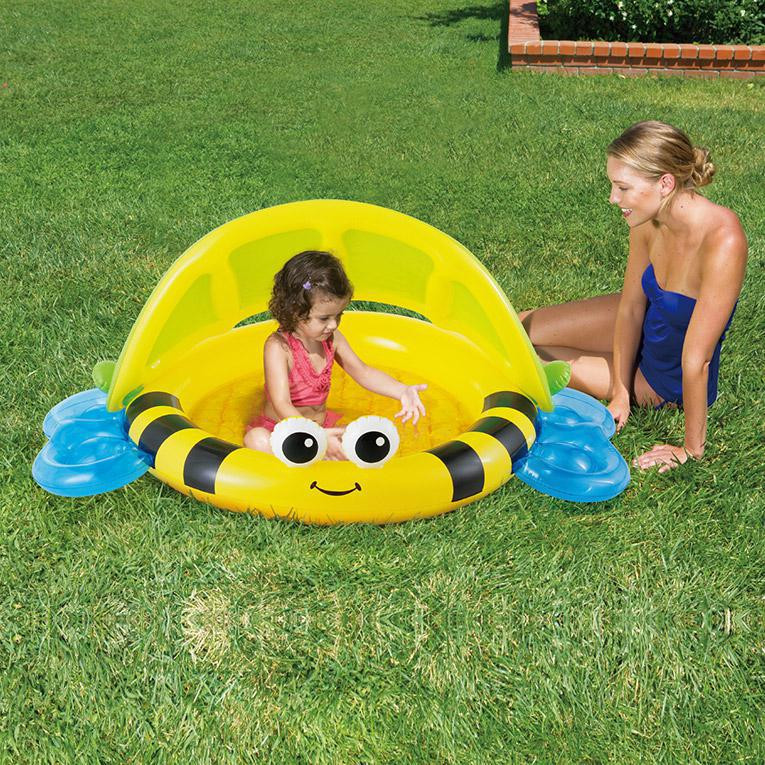 Mac Toys Nafukovací bazének se stříškou 132x102x55 cm