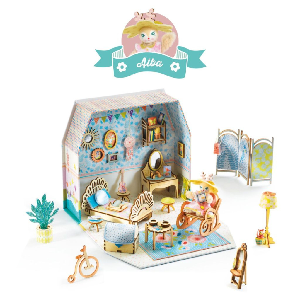 DJECO 4 Diadèmes Enchantresses à Décorer Soi-même – Kit Créatif Pailleté Avec Autocollants Et Pierres Précieuses
