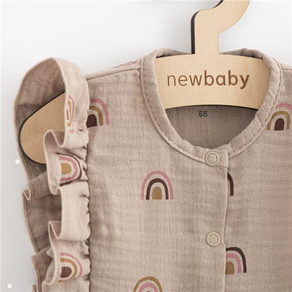 NEW BABY Letní kojenecké mušelínové šaty New Baby Rainbow