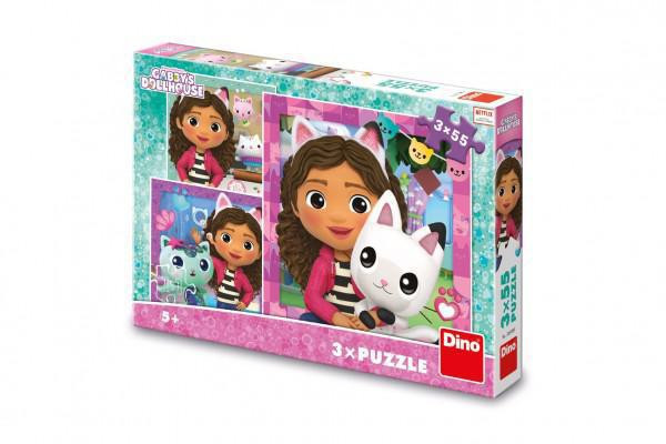 Dino Puzzle 3v1 Gabi a kamarádi/Gabby´s Dollhouse