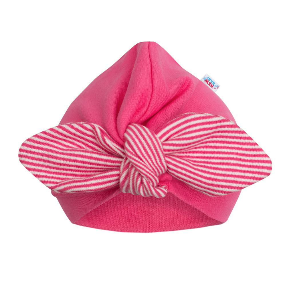 NEW BABY Dívčí čepička turban New Baby For Girls stripes