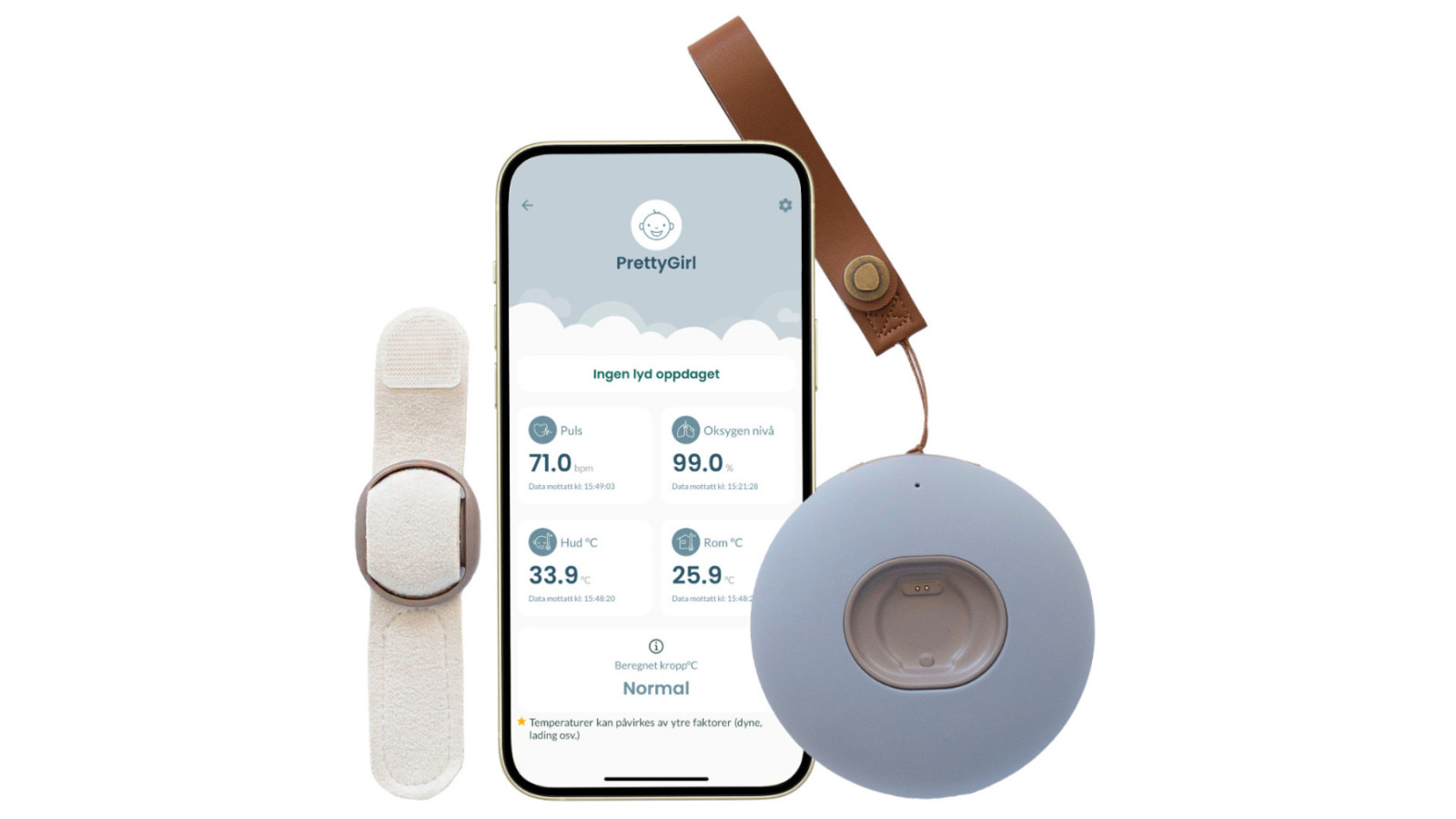 BabySensor Relax Chytrý senzor pro děti 0 m - 5 let, pásek ruka/noha